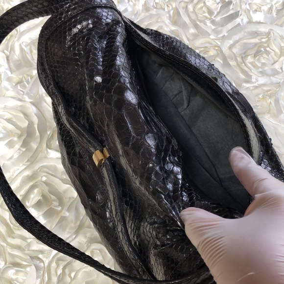 Zagliani Bag Black python leather (Authentic) - Picture 10 of 17